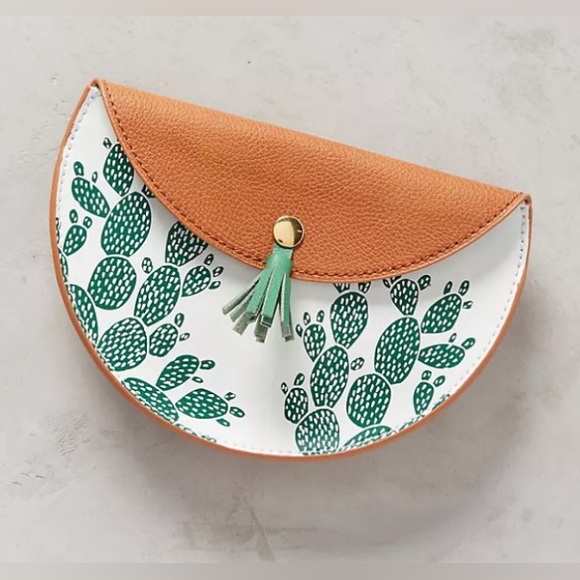 Anthropologie Handbags - Anthropologie Amelie Mancini Great Outdoors Cactus Pouch Bag